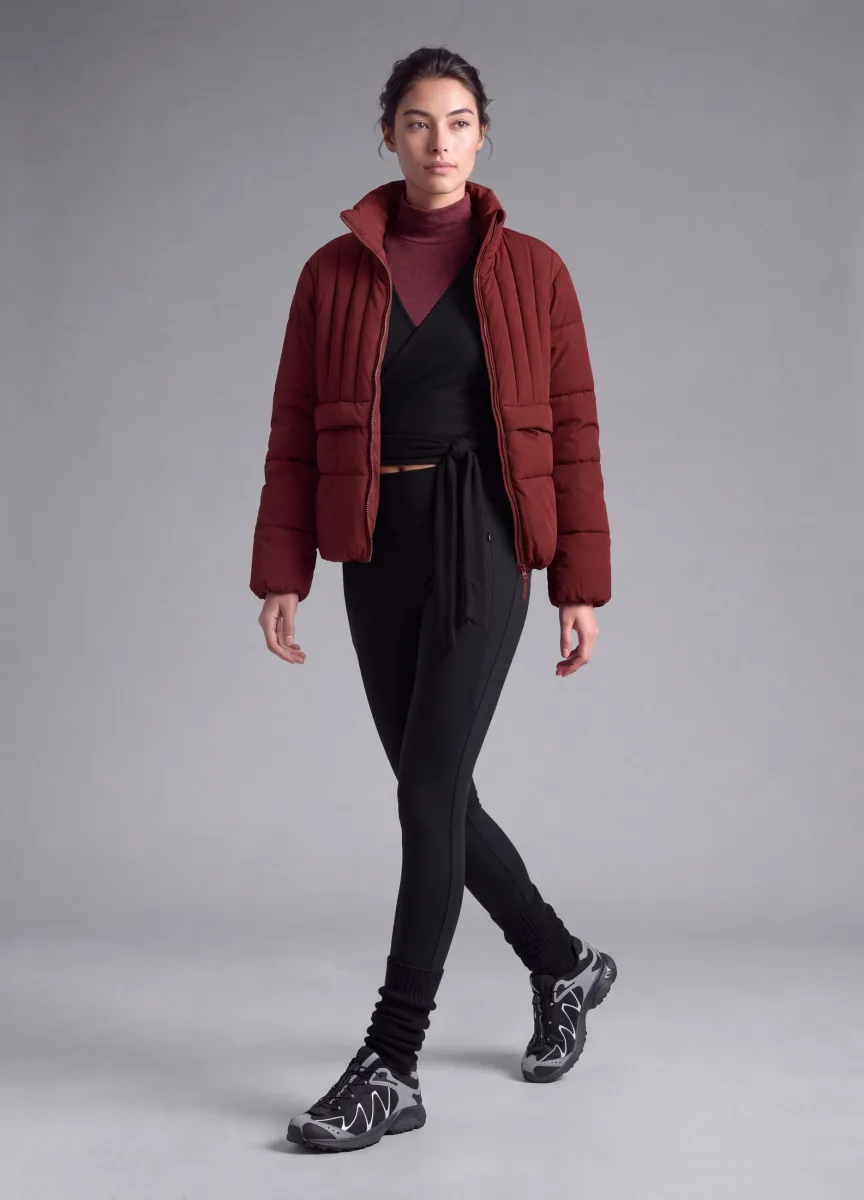 Leggings nero in tessuto elasticizzato con tasche zip ALTAVIA STUDIO
