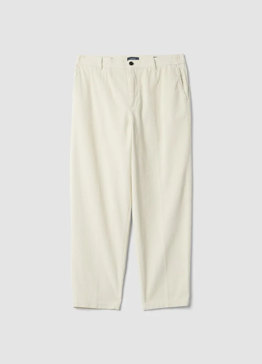 Pantaloni chino bianchi in puro cotone