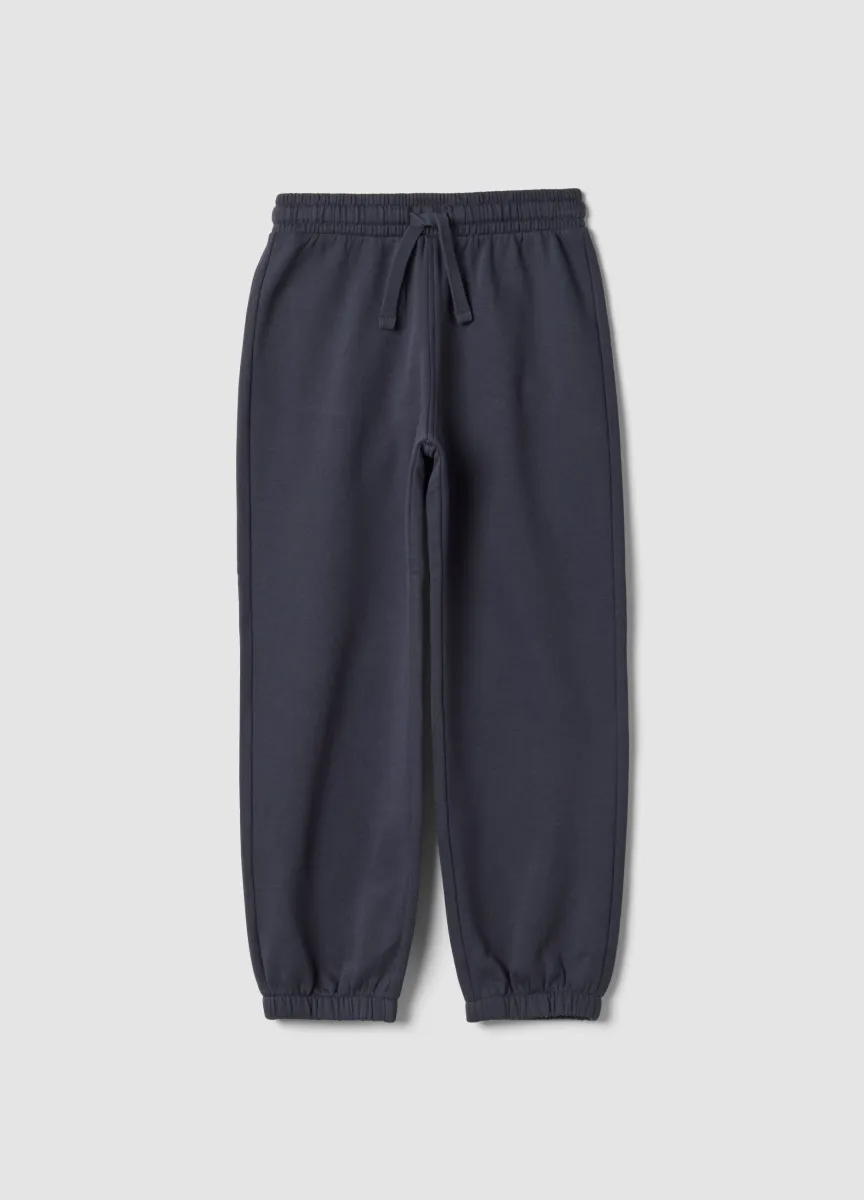 Pantaloni jogger grigi in puro cotone organico