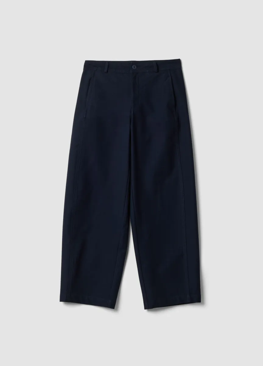 Pantaloni The Iconic Pants blu in misto cotone elasticizzato barrel fit