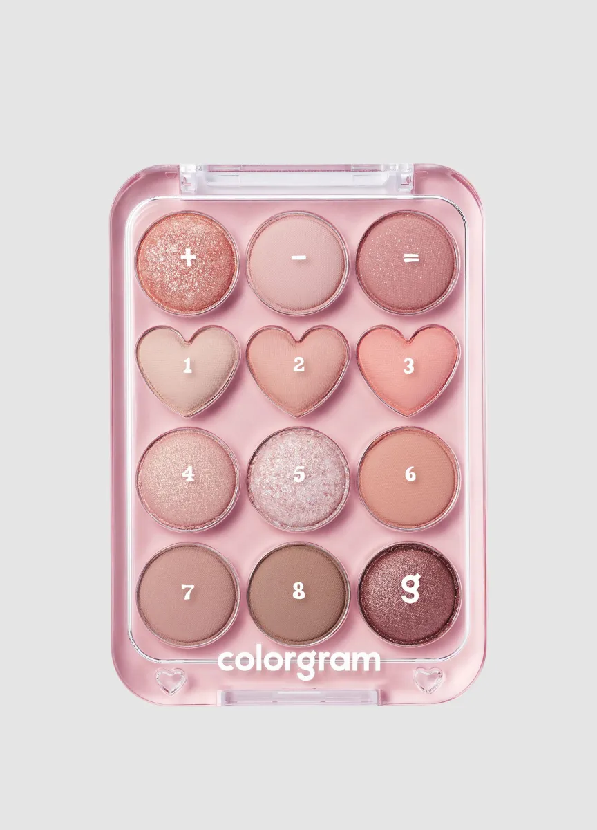 Pin Point Eyeshadow Palette 01 Peach+Coral 9.9G - Make-up coreano