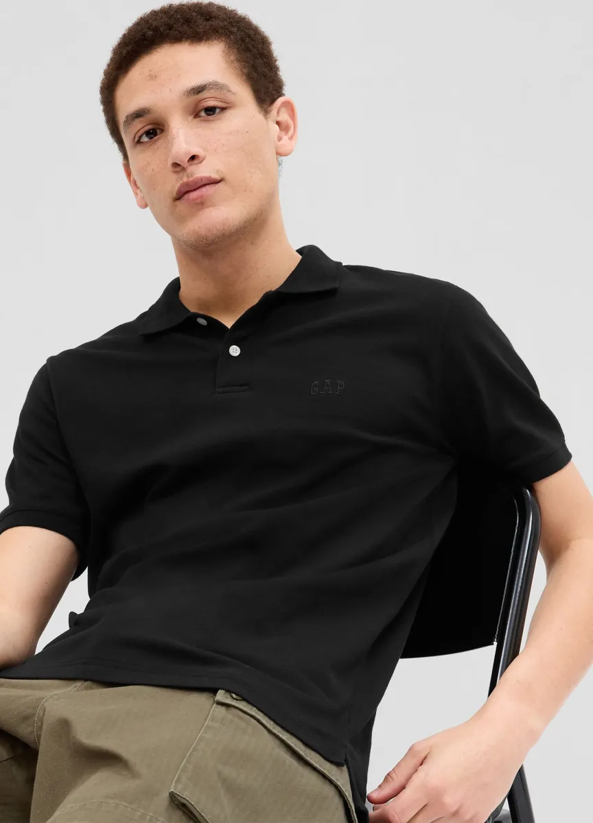 Polo in piquet con logo GAP