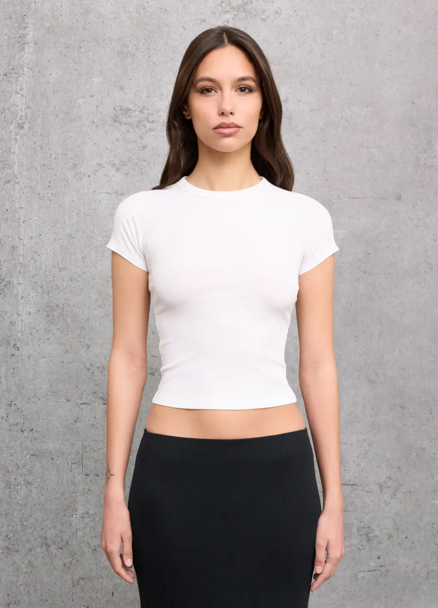 Ribbed Perfect T-shirt White