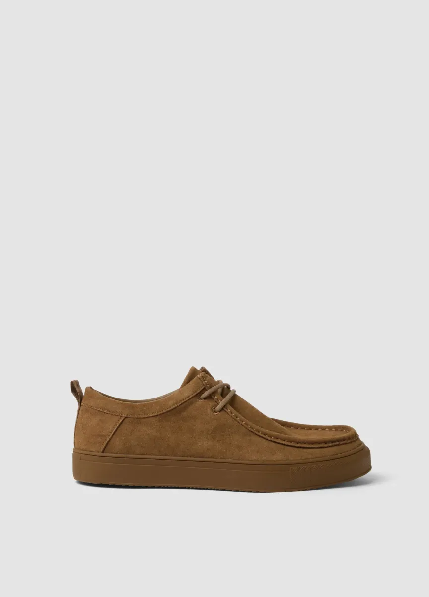 Scarpe classiche marroni in vera pelle con lacci