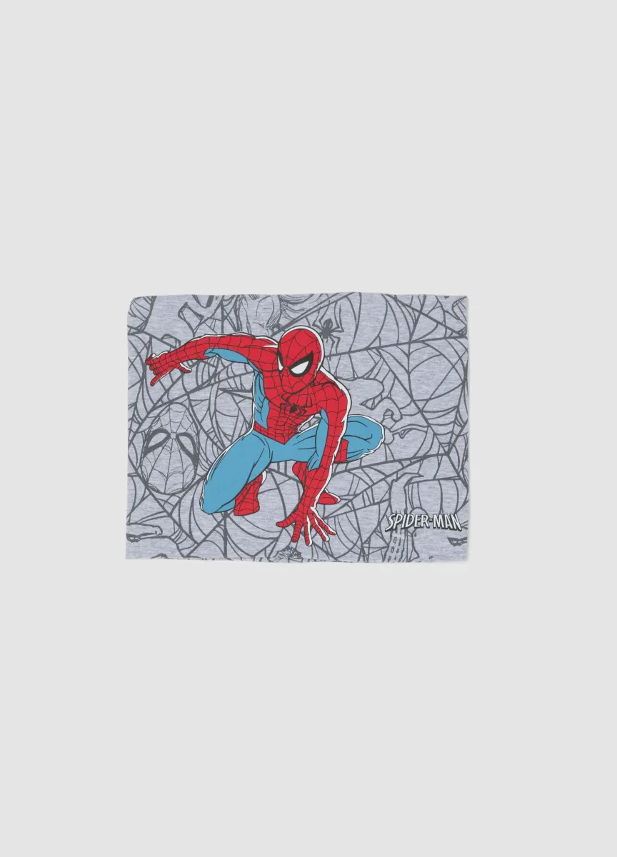 Sciarpa grigia in cotone elasticizzato con stampa MARVEL Spider-Man per bambino