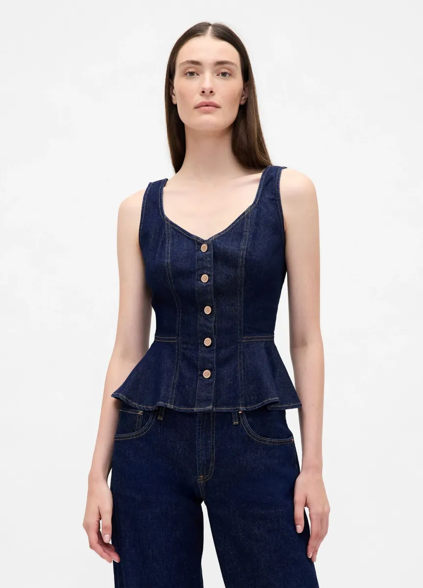 Tank top in denim