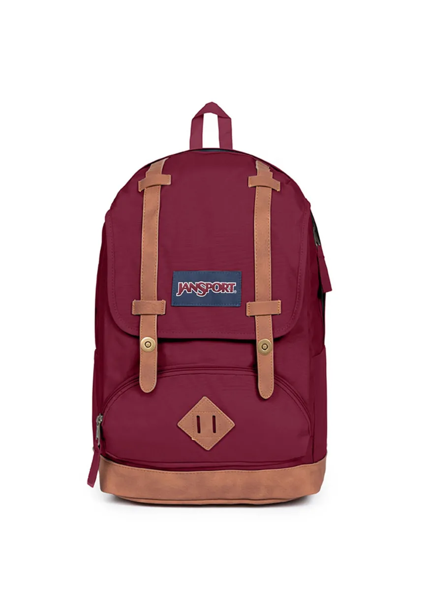 Zaino unisex bordeaux con dettagli a contrasto