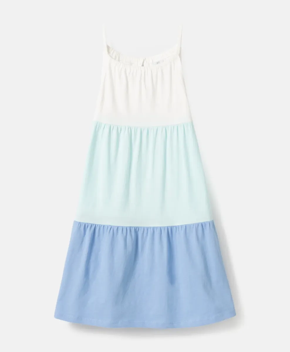 Abito bambina con spalline 100% cotone