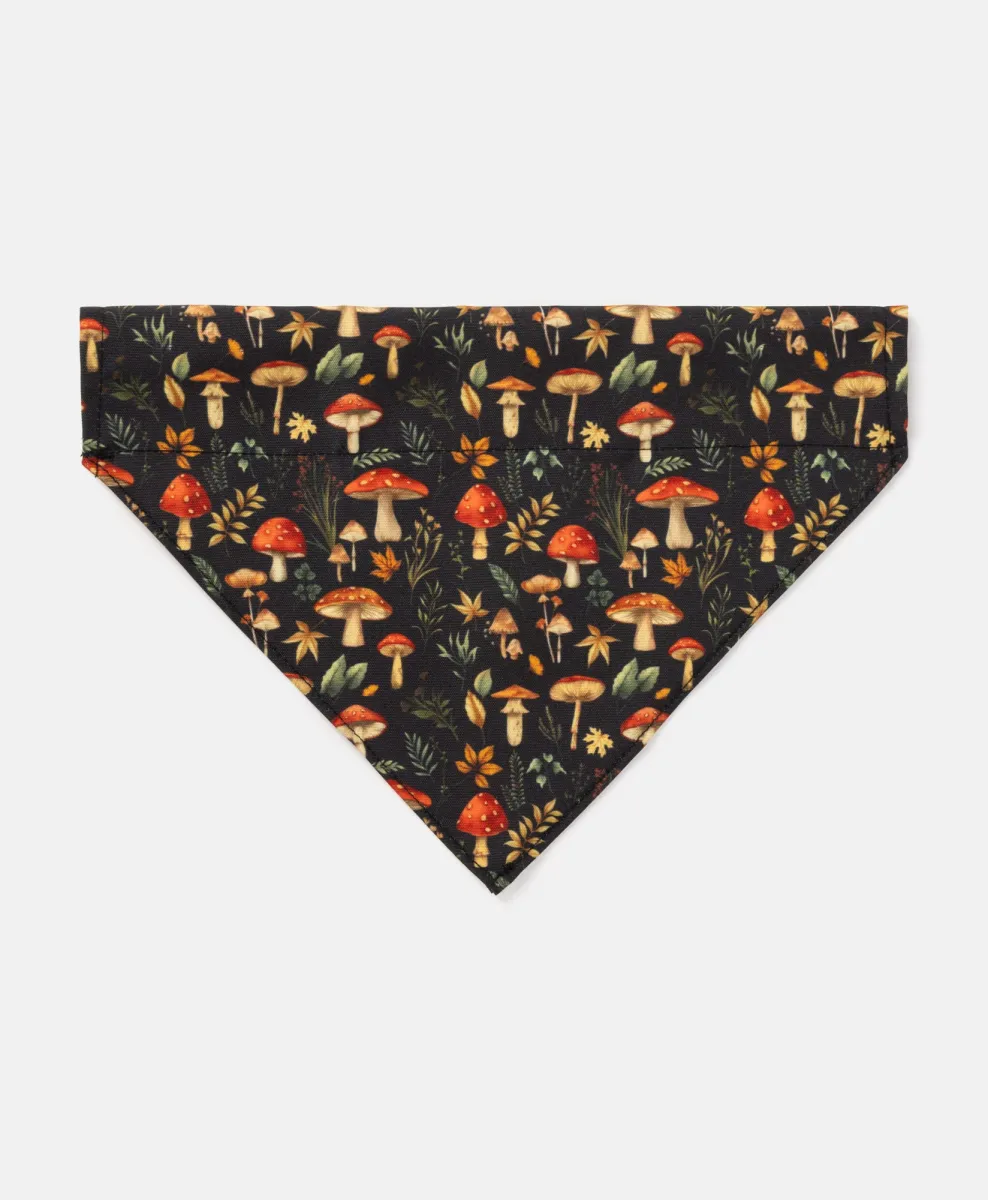 Bandana per animali con motivo di funghi S-L