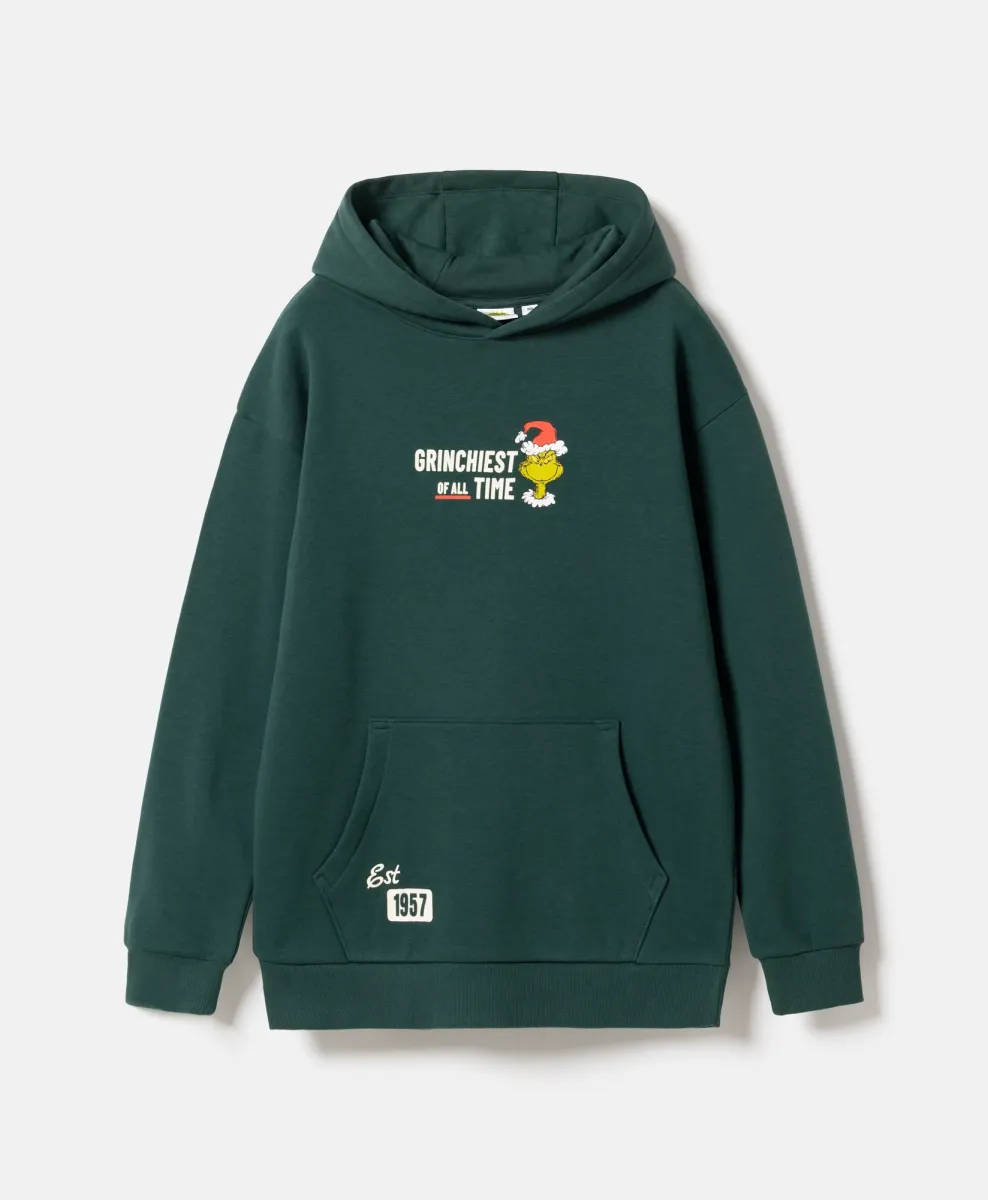 Bluza chłopięca z kapturem Grinch świąteczna