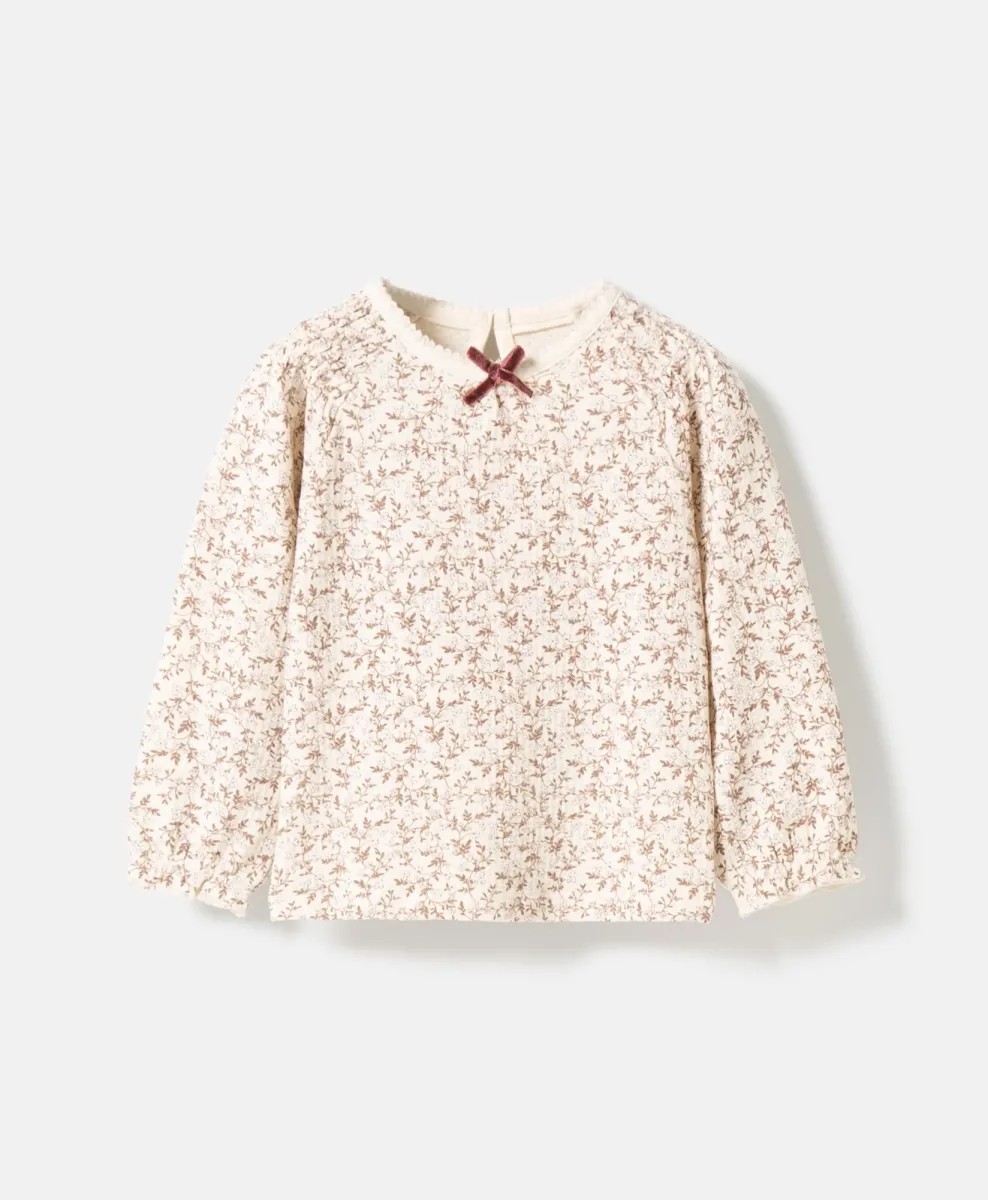 Camicia da bebè a fiorellini