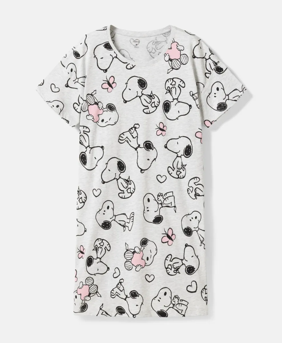 Camicia da notte da donna Snoopy 100% cotone