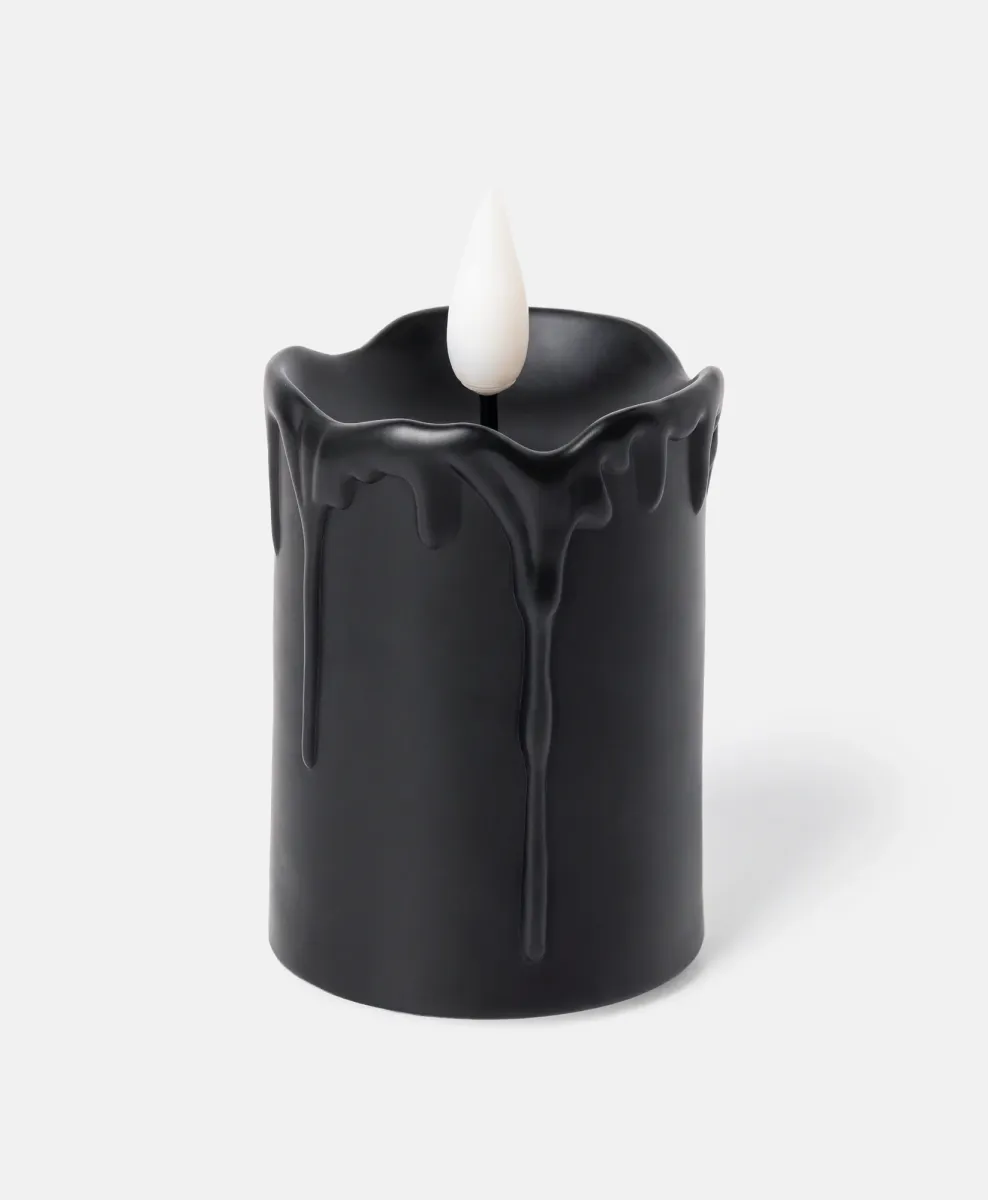 Candela LED nera media per Halloween