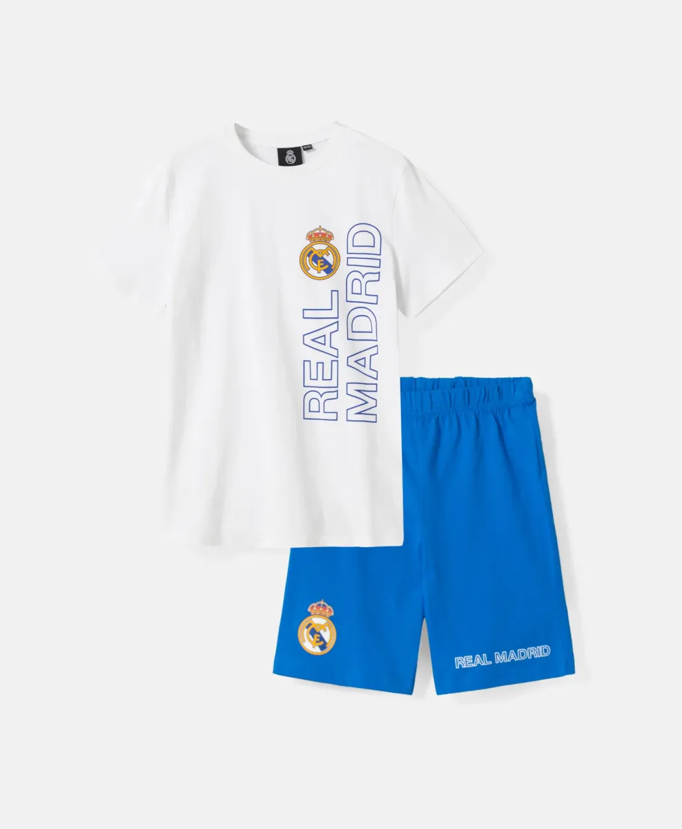 Completo da casa Real Madrid da ragazzo in 100% cotone
