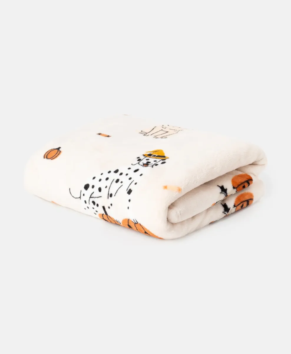 Coperta con stampa di cagnolini a tema Halloween