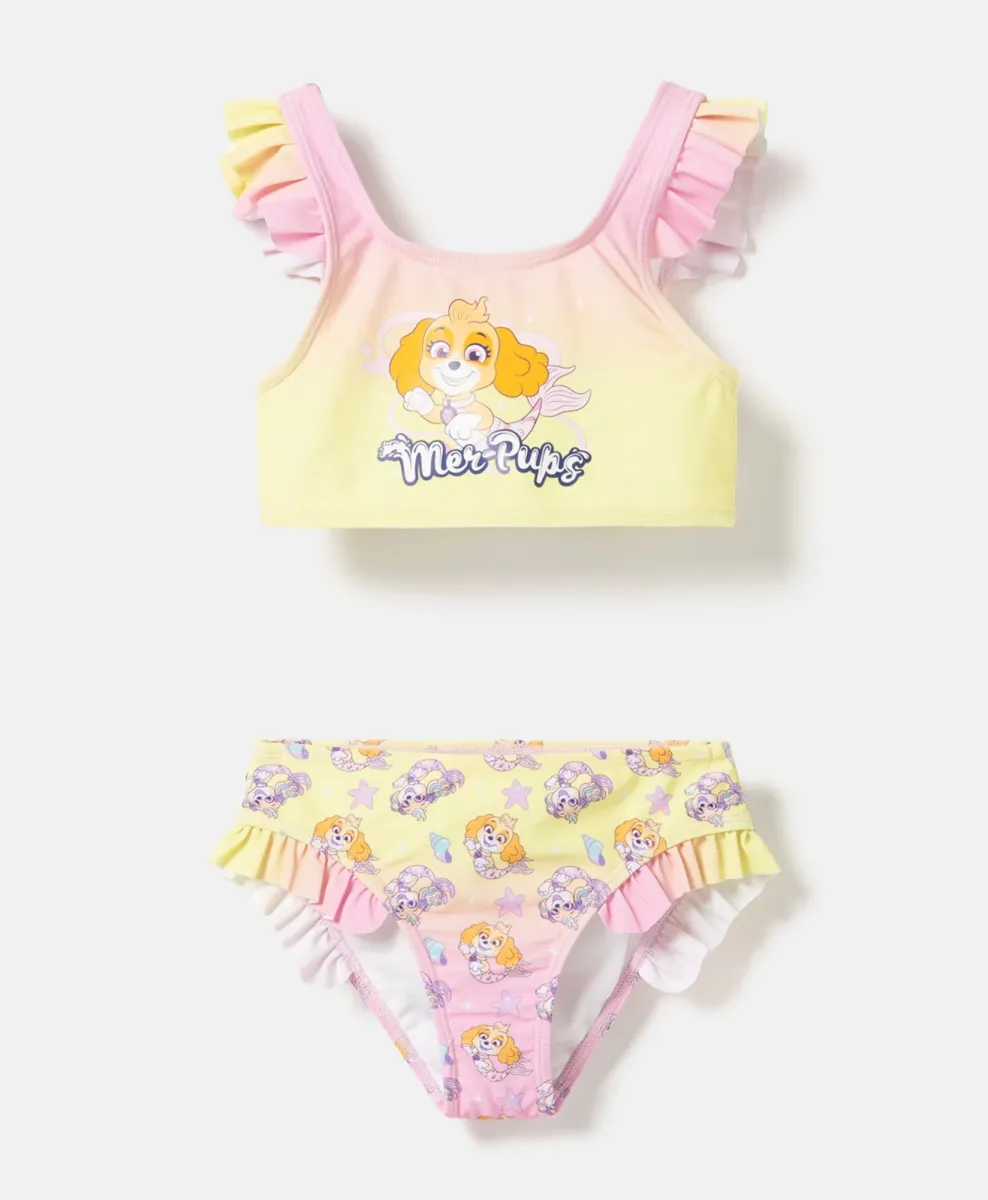 Costume da bagno bambina due pezzi Paw Patrol
