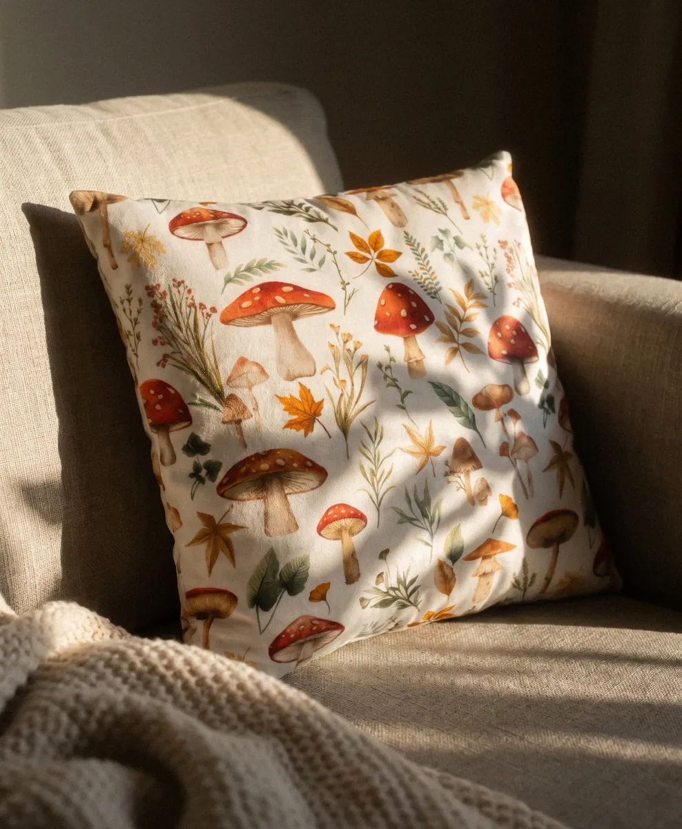 Cuscino decorativo con motivo autunnale