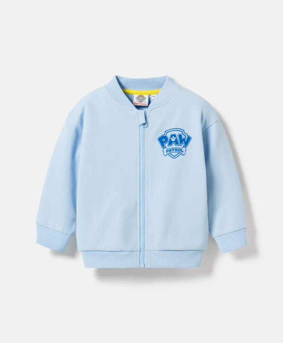 Felpa con zip per neonati Paw Patrol blu 100% cotone
