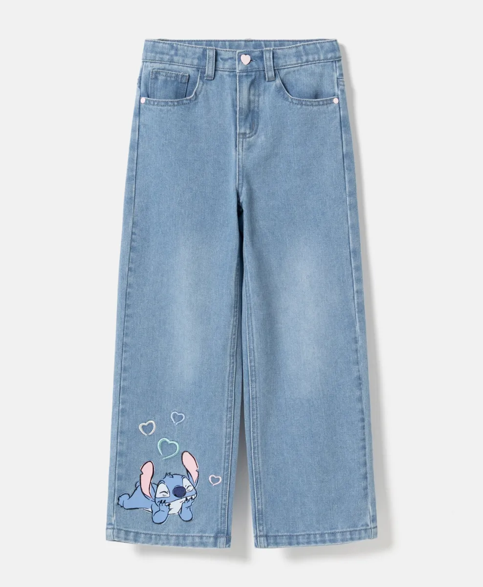 Jeans da bambina Stitch