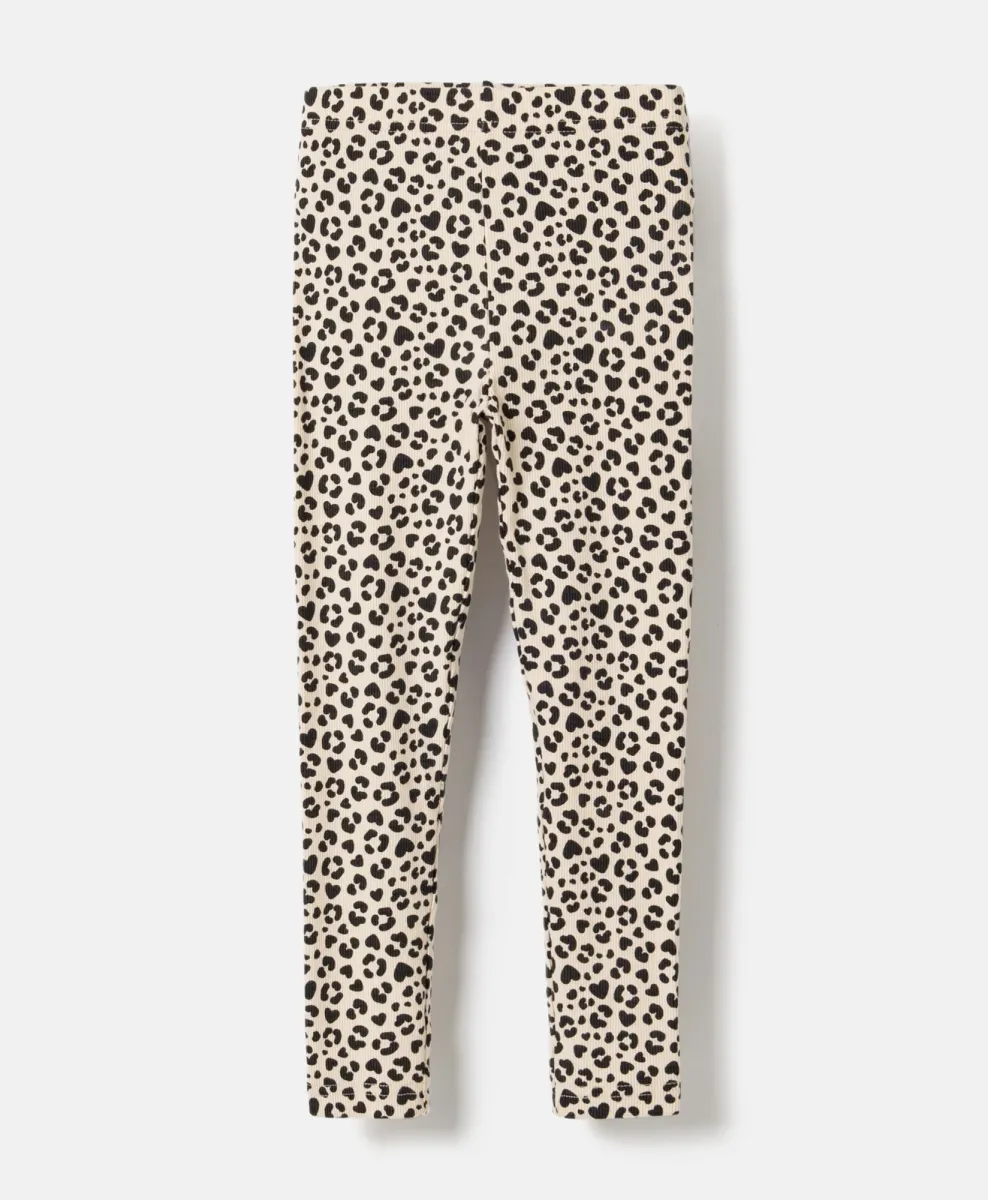Leggings bambina a costine