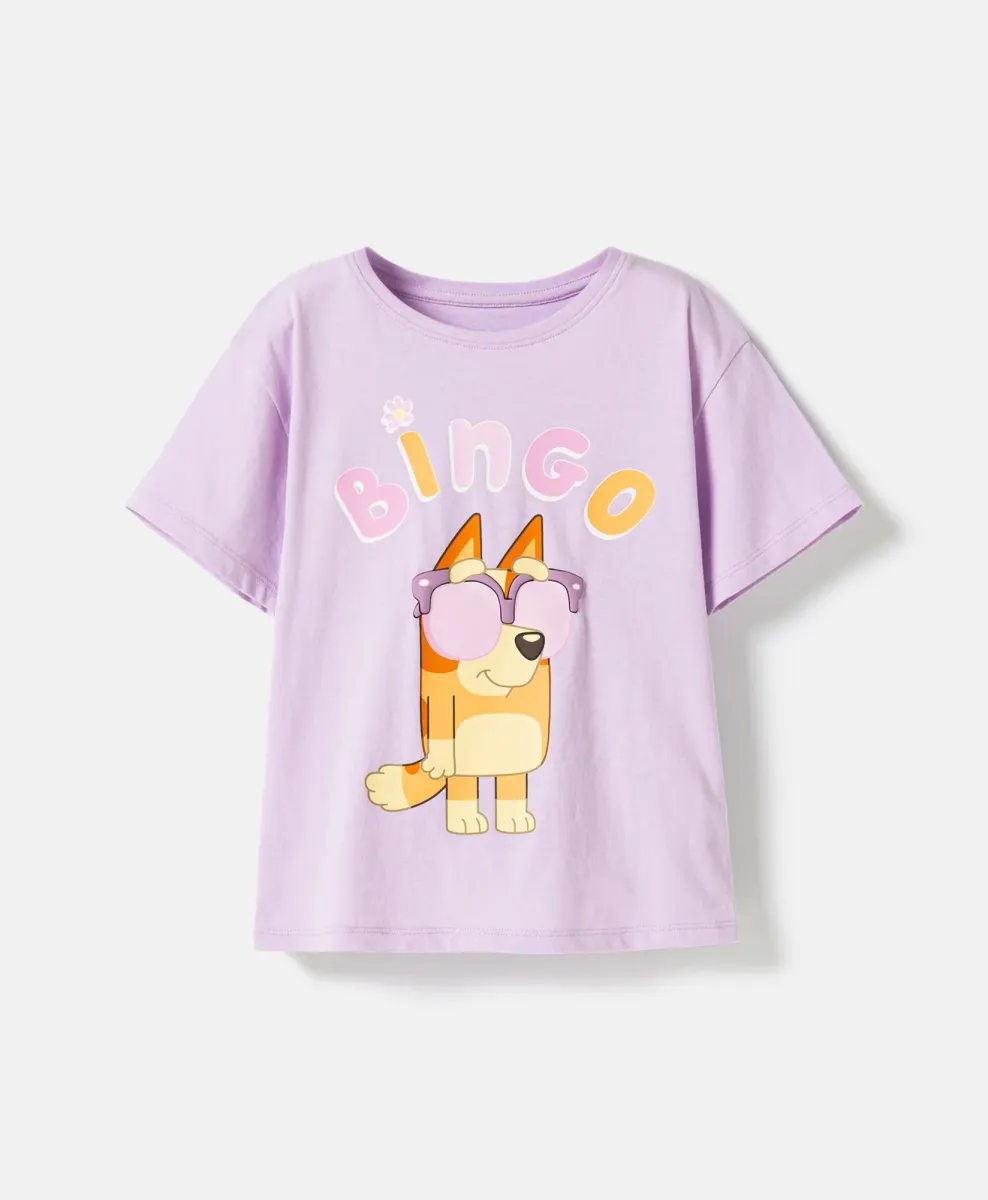 Maglietta da bambina Bluey 100% cotone
