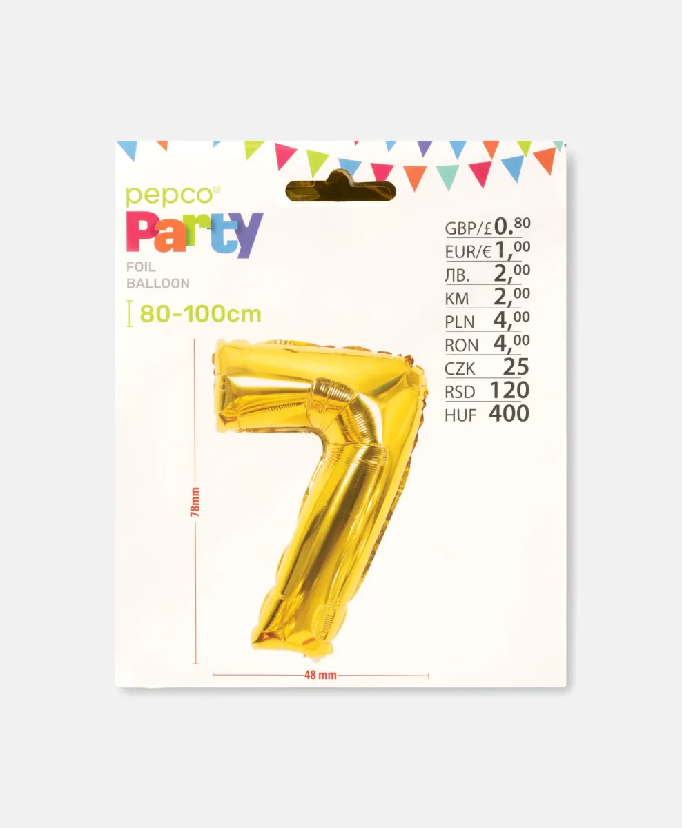Palloncino in foil dorato a cifra