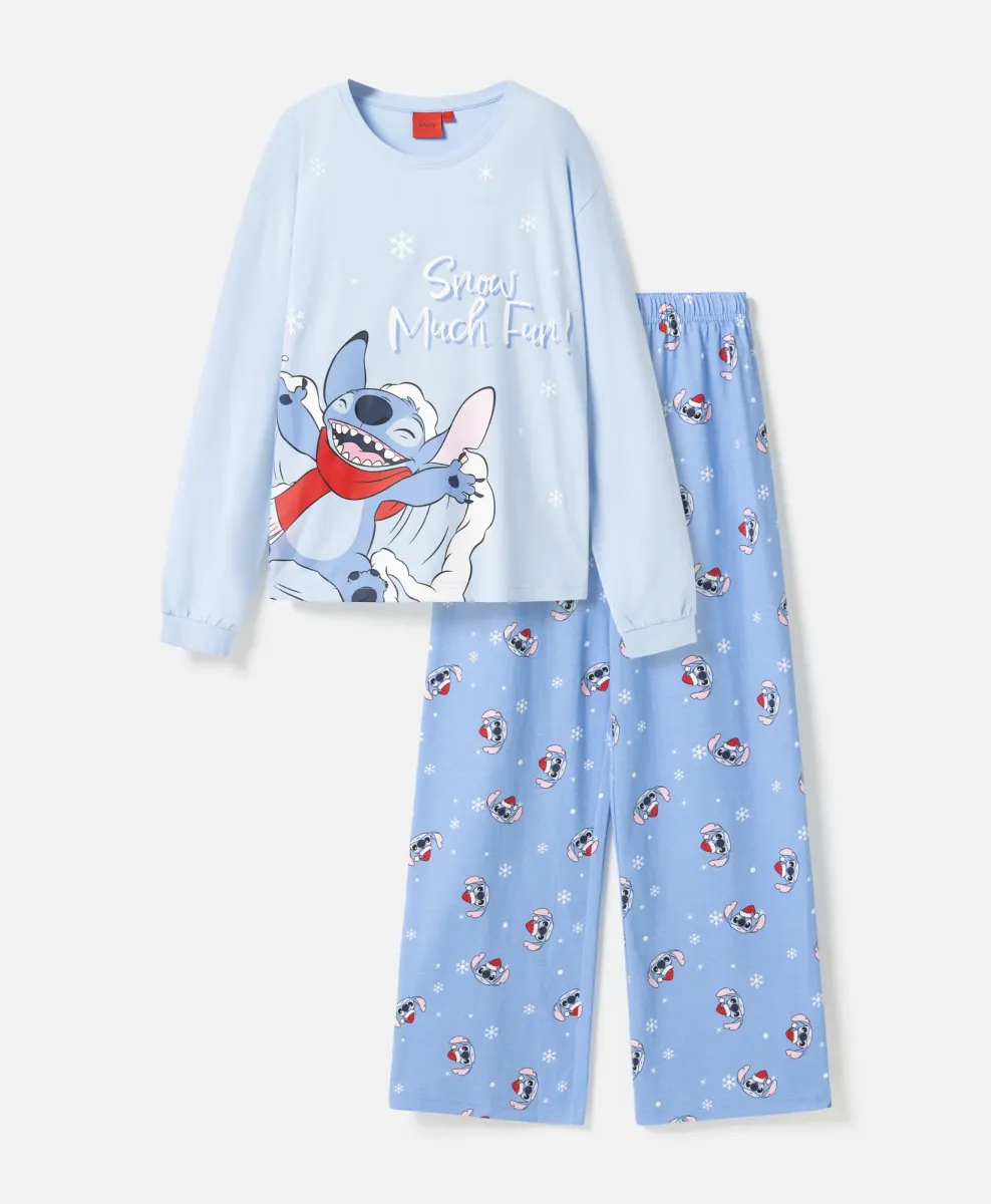 Piżama dziewczęca świąteczna Stitch 100% bawełna