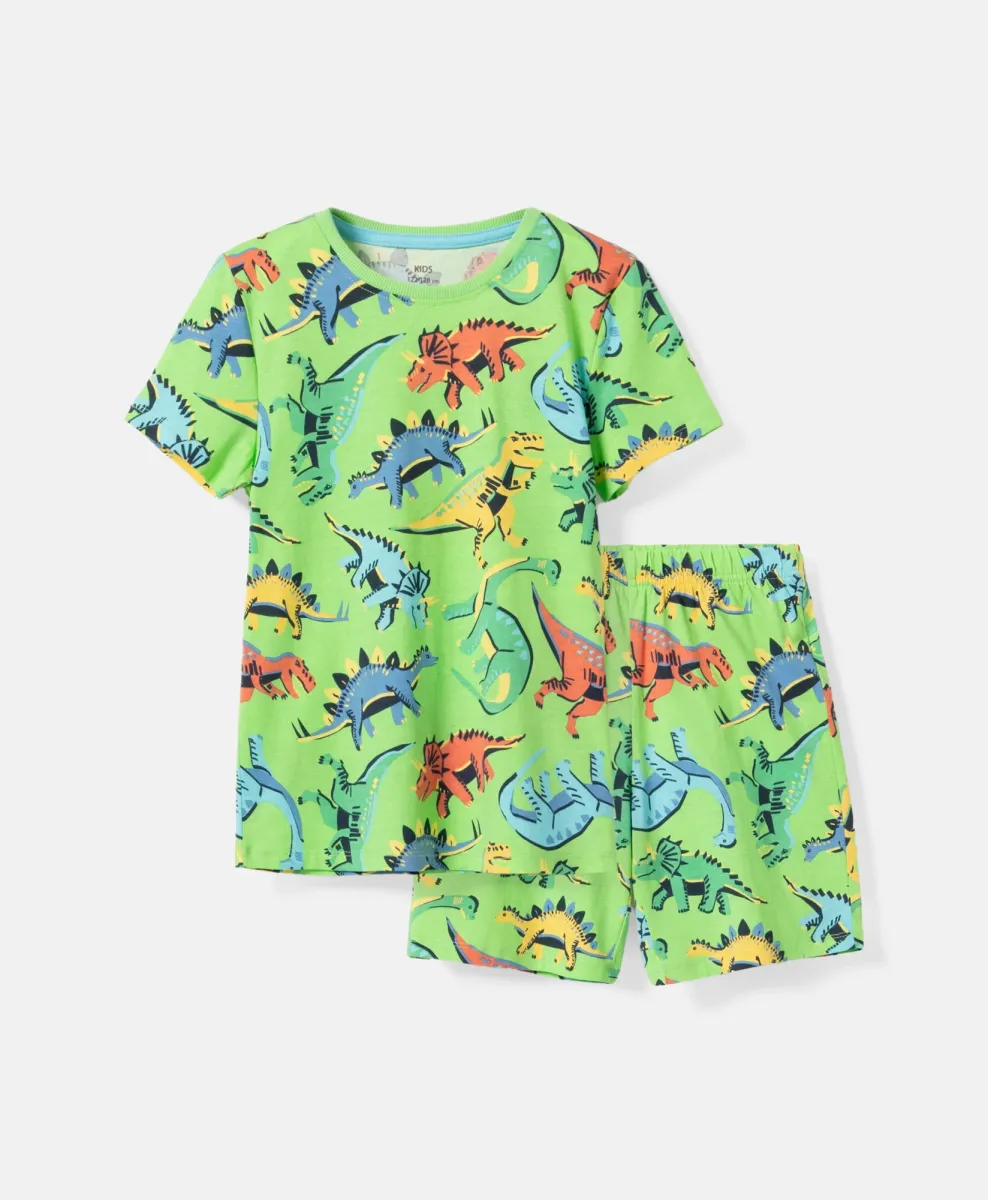 Pigiama bambino con dinosauri 100% cotone