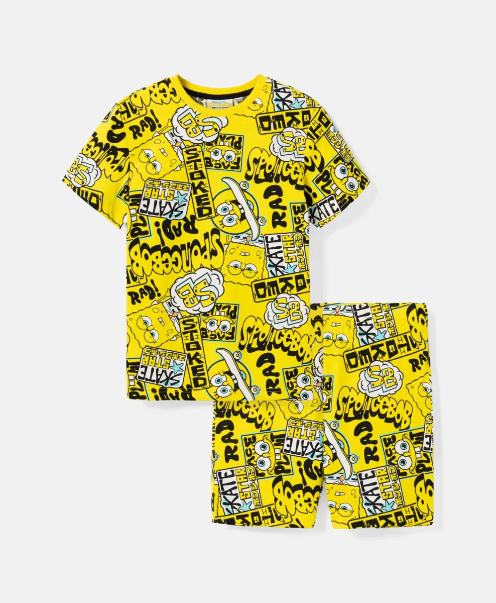 Pigiama da bambino Spongebob 100% cotone