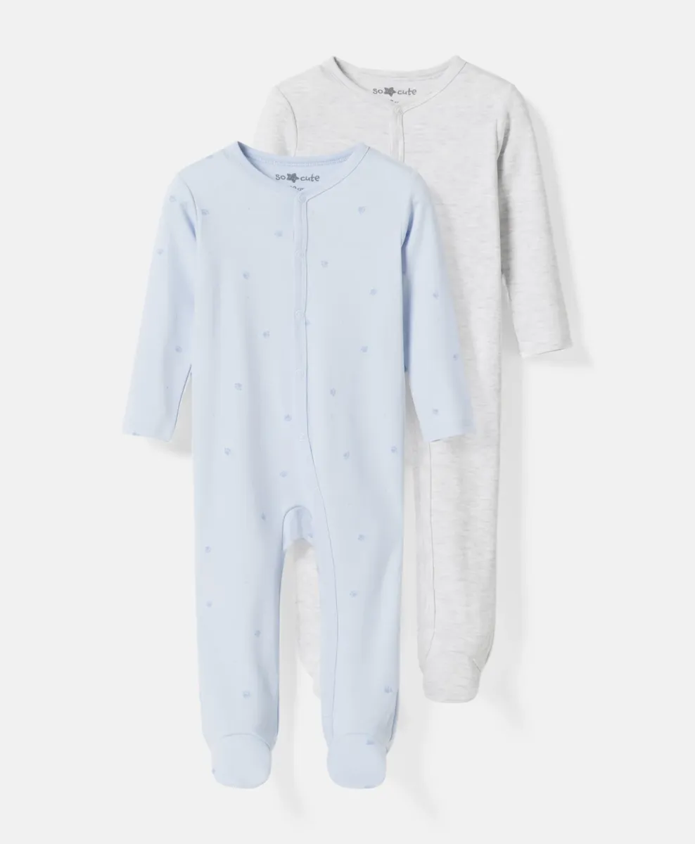 Set 2 tutine neonato 100% cotone