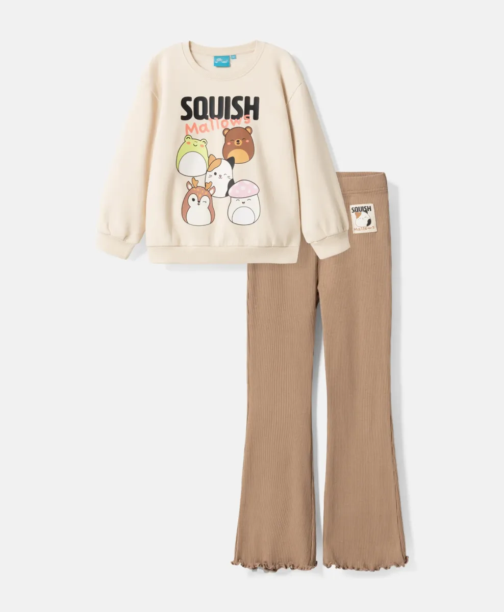 Set da bambina Squishmallows con felpa e leggings