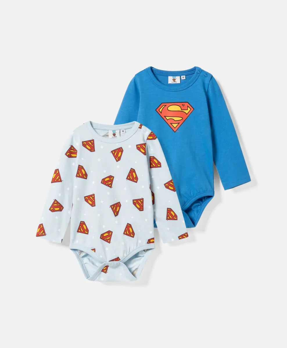 Set di 2 body da neonato Superman