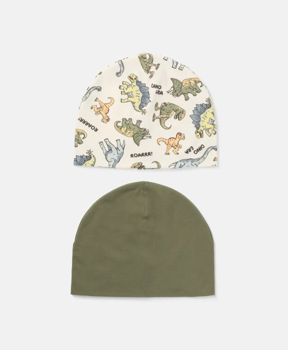 Set di 2 cappelli in jersey da bambino