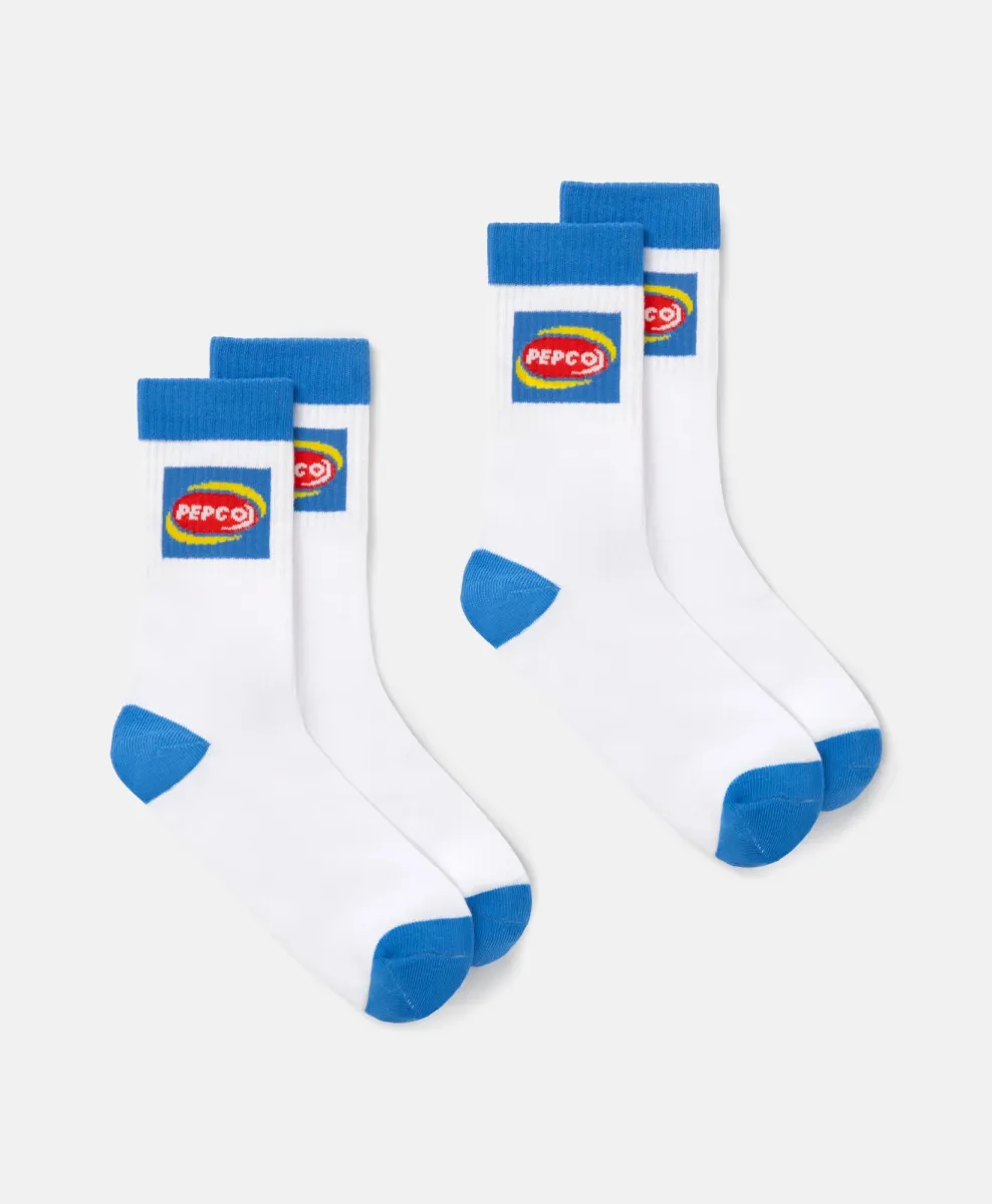Set di calze unisex con logo retrò Pepco 2-pack