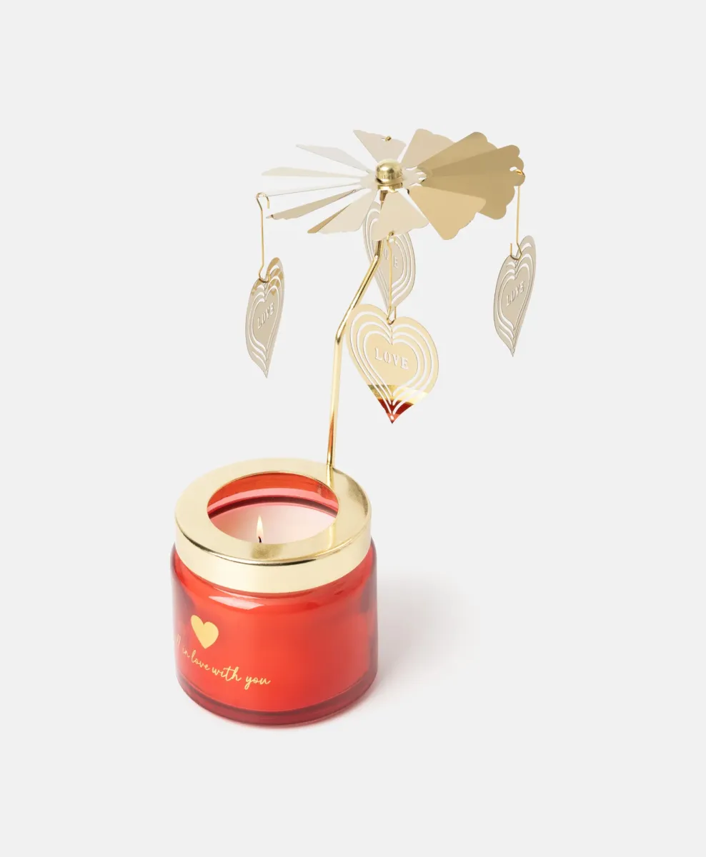 Set di candele di San Valentino con giostra