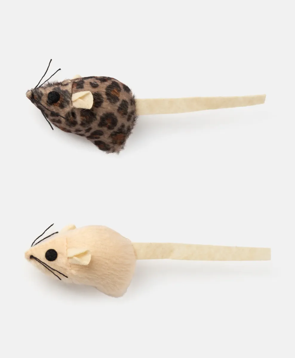 Set di giocattoli per gatti a forma di topo