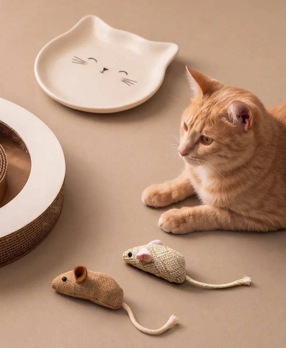Set di giochi per gatto con erba gatta