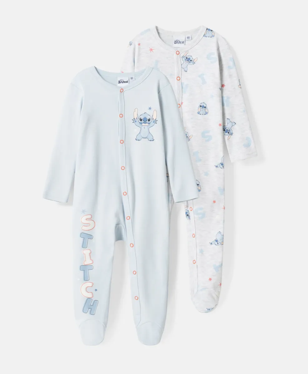set di pagliaccetti da neonato Stitch in 100% cotone
