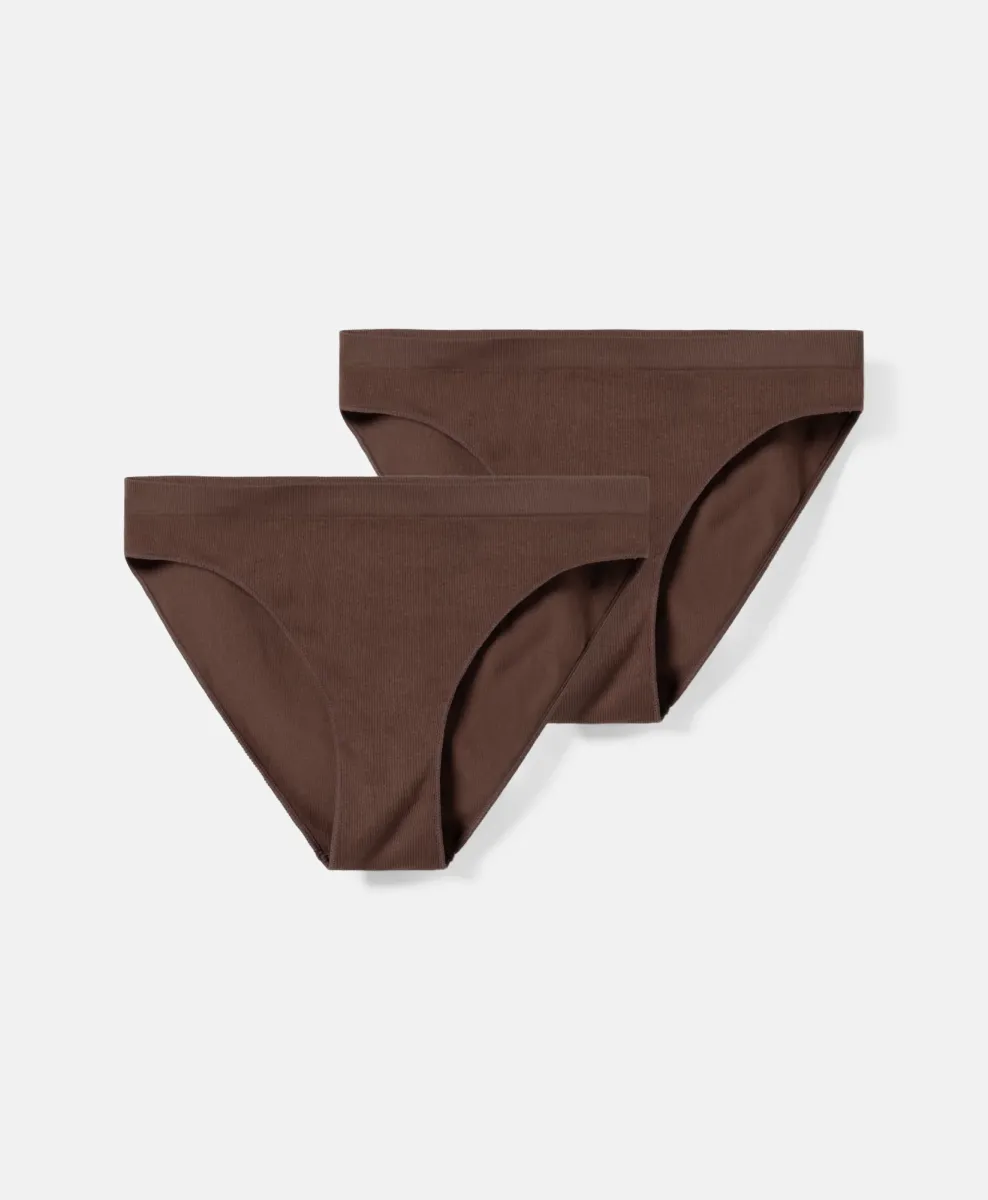 Set di slip a costine da donna