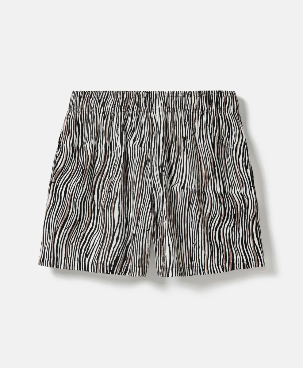 Shorts da donna in viscosa con motivo zebra