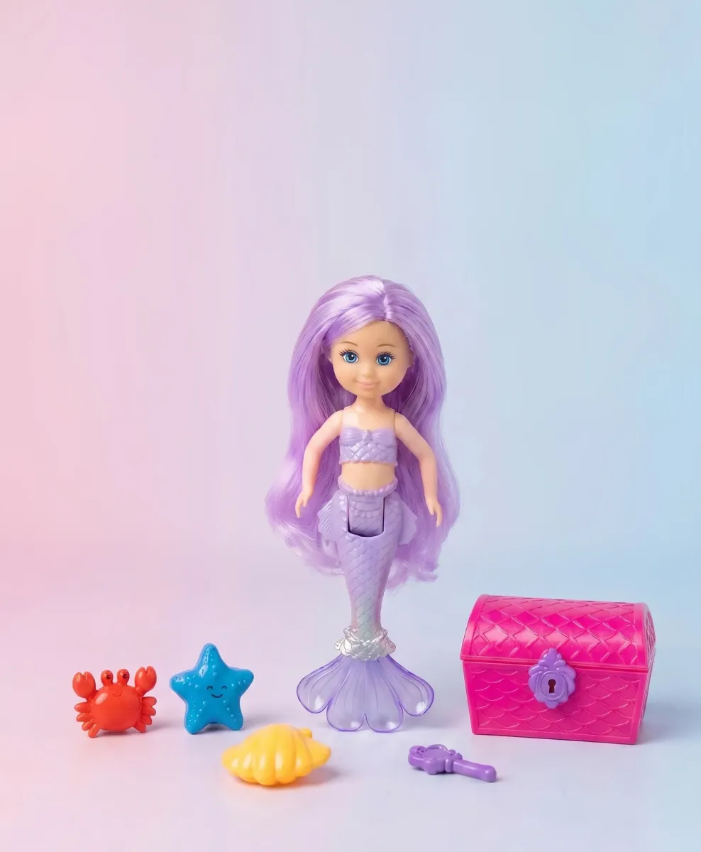 Sirena con scrigno rosa