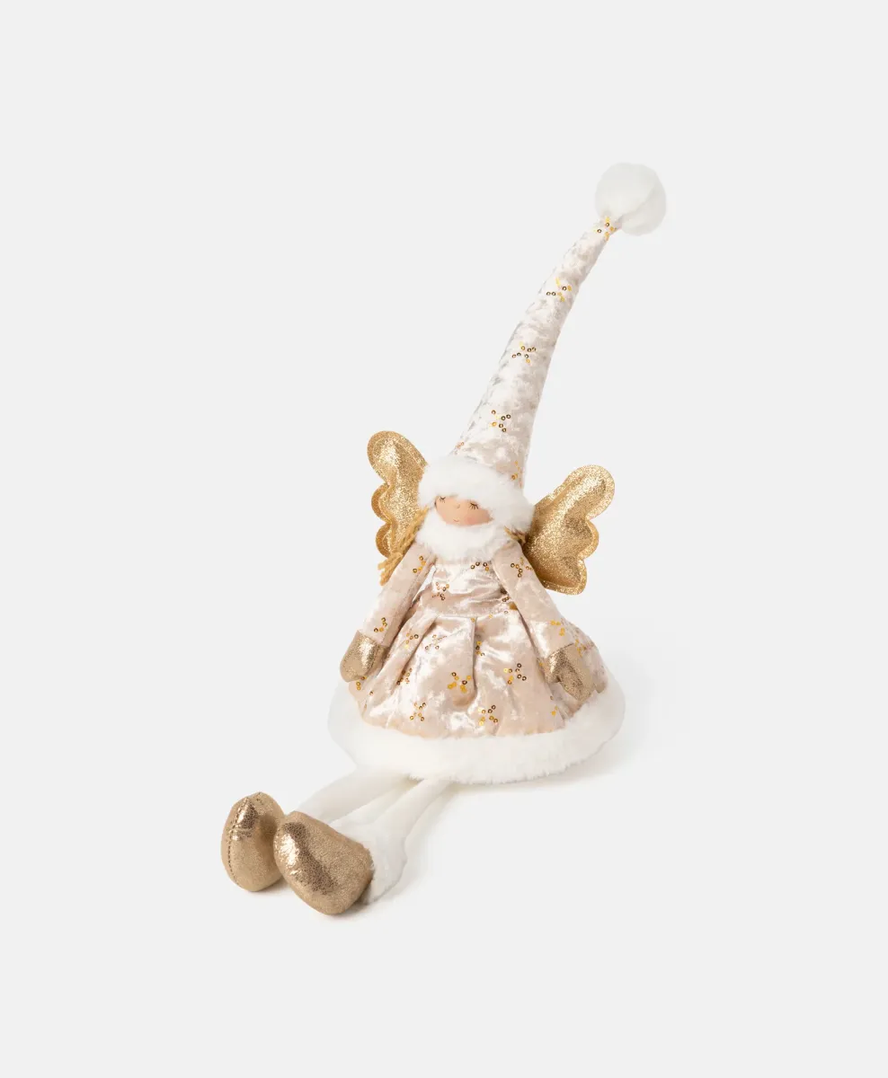 Statuina in peluche a forma di angioletto con LED
