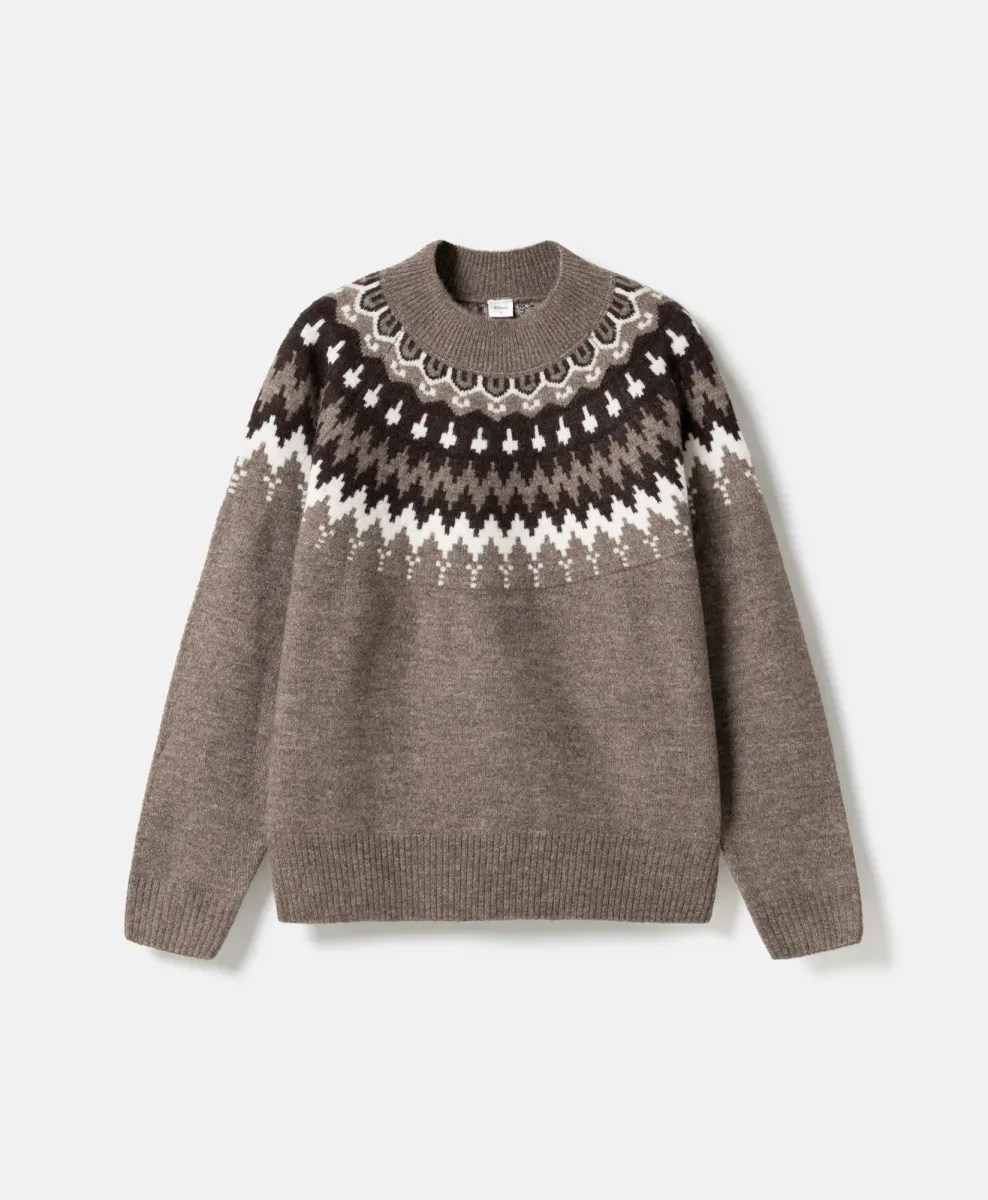 Sweter damski zimowy we wzór