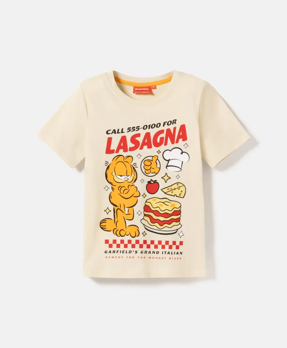 T-shirt bambino Garfield 100% cotone