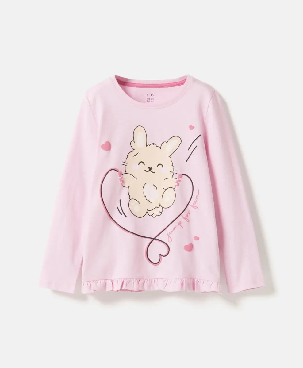 T-shirt da bambina 100% cotone