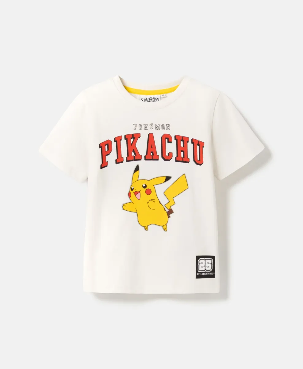 T-shirt da bambino Pokémon Pikachu in 100% cotone