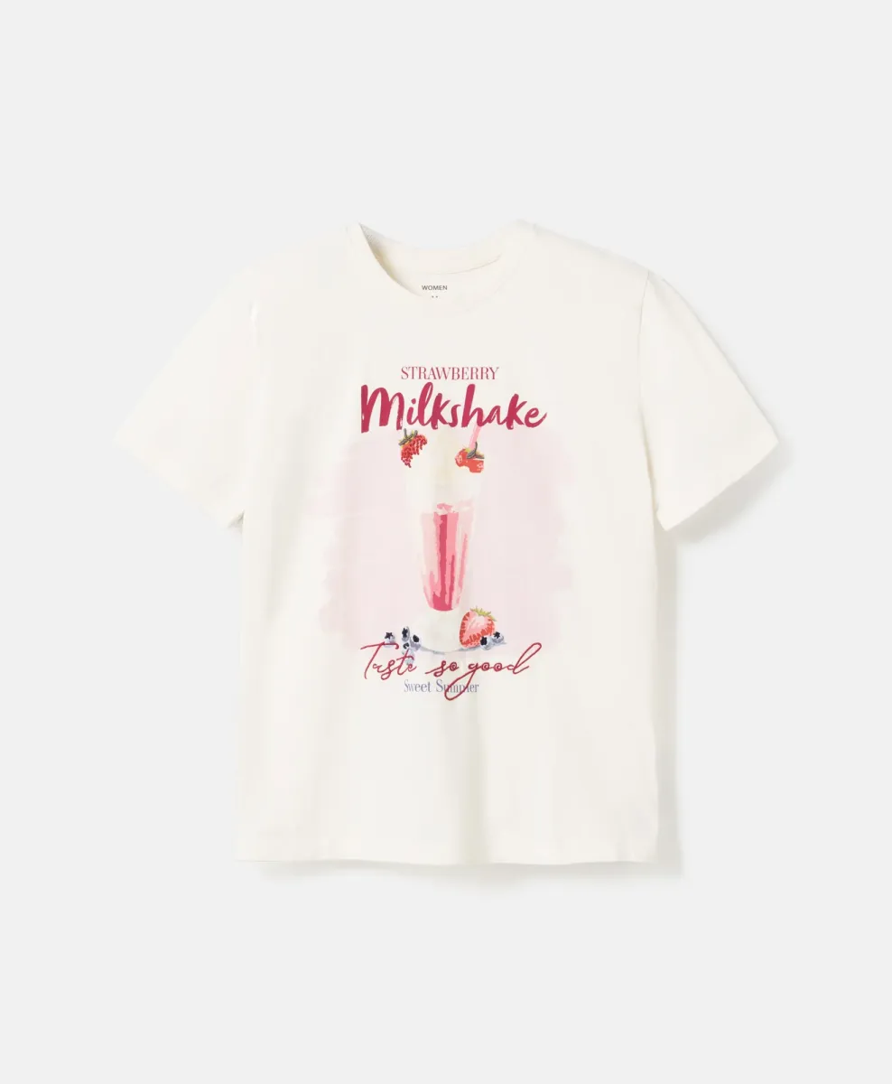 T-shirt da donna con stampa cocktail