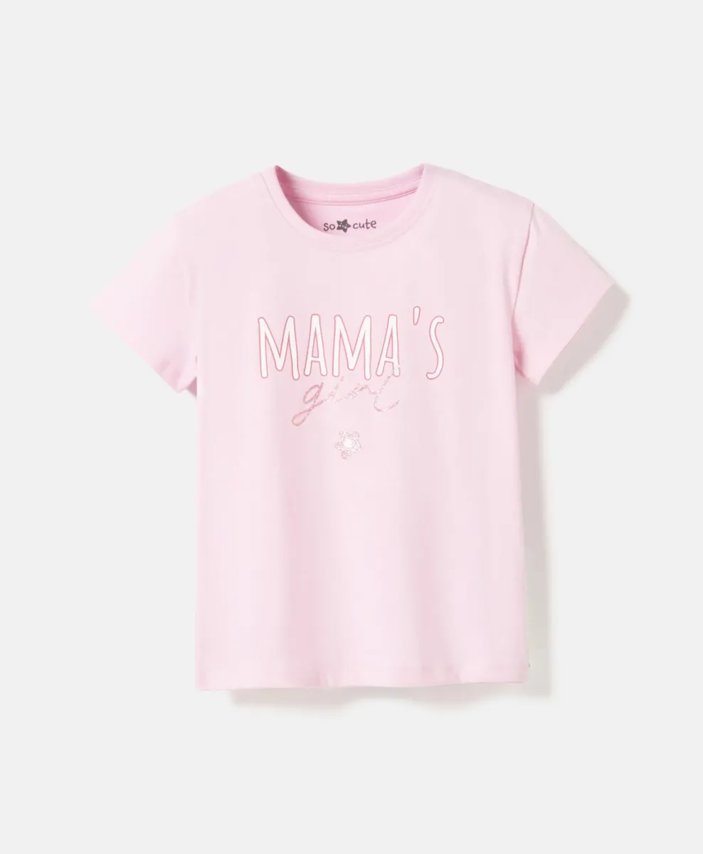 T-shirt neonato Mama's Girl 100% cotone