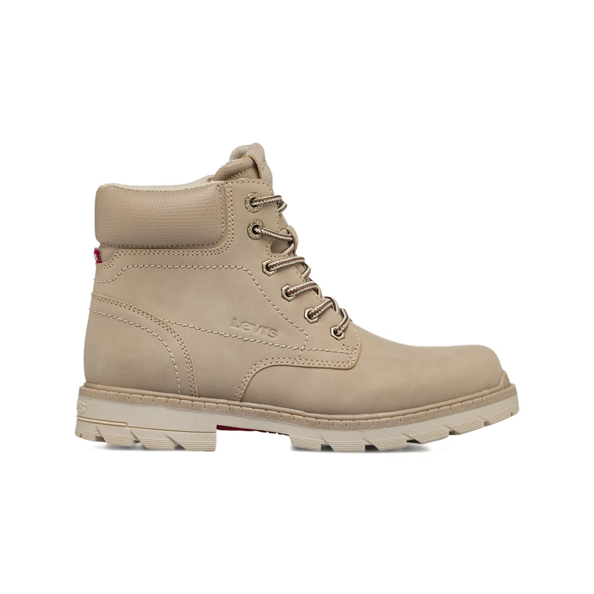 Anfibi Beige Donna con fondo a carrarmato e lacci bicolore Levi' S