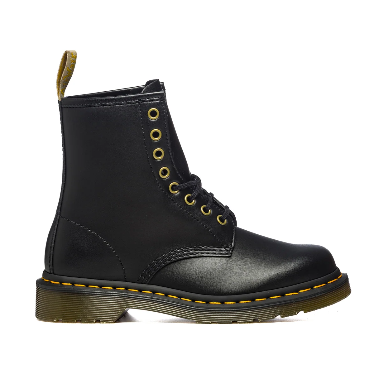 Anfibi neri 100% vegan con 8 occhielli Dr. Martens 1460 Felix Rub Off